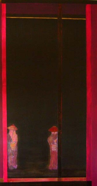 Peinture intitulée "Ailleurs II" par Gracianne Vallet, Œuvre d'art originale, Huile