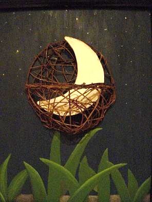 Pintura titulada "Cuna Lunar" por Graciela Hidalgo, Obra de arte original