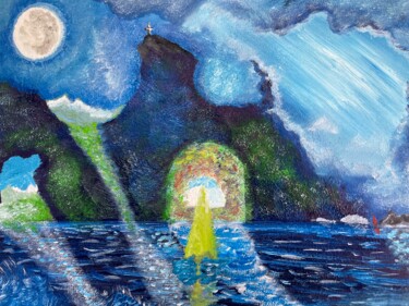 Pittura intitolato "Sail into the Light" da Graeme Callaghan, Opera d'arte originale, Olio Montato su Telaio per barella in…