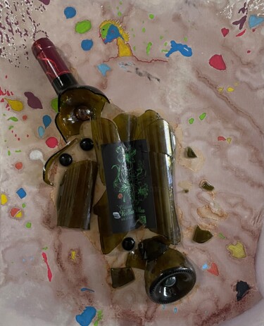 Ζωγραφική με τίτλο "A splash of Wine" από Graeme Callaghan, Αυθεντικά έργα τέχνης, Ακρυλικό Τοποθετήθηκε στο Ξύλινο φορείο σ…