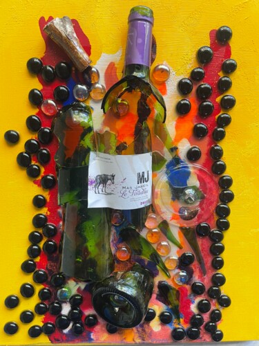 Malerei mit dem Titel "Spilt Wine" von Graeme Callaghan, Original-Kunstwerk, Acryl