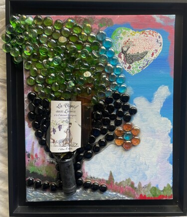绘画 标题为“Glass Tree” 由Graeme Callaghan, 原创艺术品, 丙烯 安装在木质担架架上