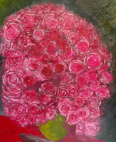 Peinture intitulée "Roses for Mum" par Graeme Callaghan, Œuvre d'art originale, Huile