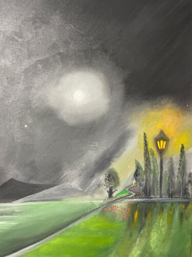 Картина под названием "Path to the Ligjt" - Graeme Callaghan, Подлинное произведение искусства, Масло Установлен на Деревянн…