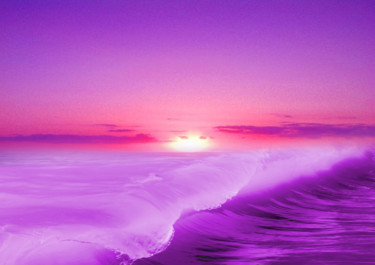 Digital Arts titled "The Purple wave" by Graham Rhodes, Original Artwork, Digital Painting