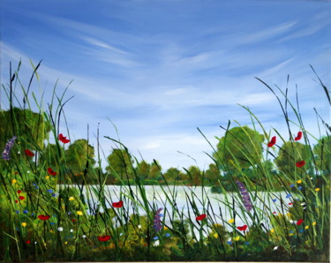 Malerei mit dem Titel "Forest stream" von Graham Evans, Original-Kunstwerk, Acryl