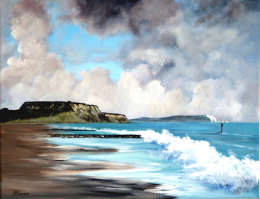 Peinture intitulée "Storm clouds" par Graham Evans, Œuvre d'art originale, Acrylique