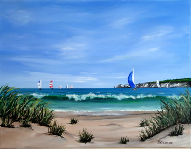 Painting titled "Sunday sailing" by Graham Evans, Original Artwork, Acrylic
