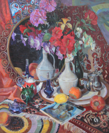Картина под названием "Восточный ковер" - David Kharebov, Подлинное произведение искусства, Акрил