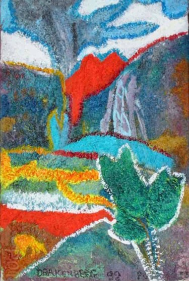 Peinture intitulée "Drakensberg" par Paul Grammont, Œuvre d'art originale