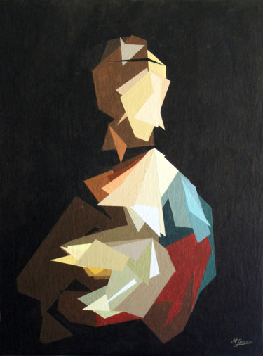 Peinture intitulée "LA DAMA DEL ARMIÑO" par Manuel Granai, Œuvre d'art originale, Huile