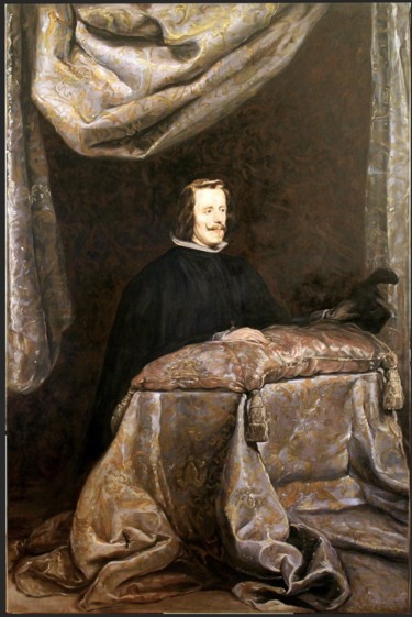 Peinture intitulée "FELIPE IV, orante." par Manuel Granai, Œuvre d'art originale, Huile