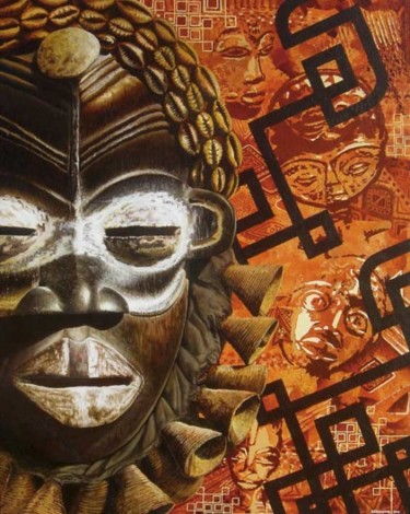Peinture intitulée "Images d'Afrique 17" par Grandorfa, Œuvre d'art originale