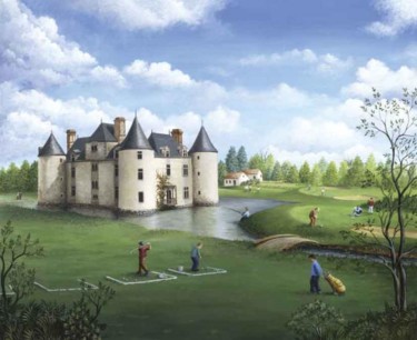 Painting titled "Golf à la Cantaudiè…" by Grandorfa, Original Artwork