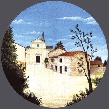 Peinture intitulée "L'église de St Hila…" par Grandorfa, Œuvre d'art originale