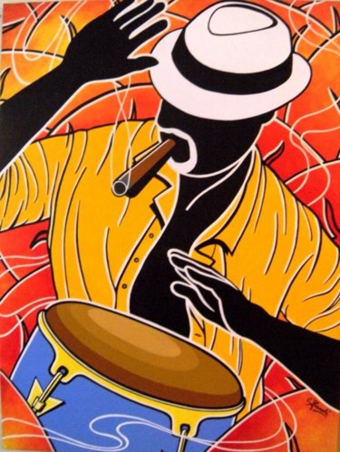 Painting titled "CONGOLERO" by Carlos Granela, Original Artwork, Acrylic