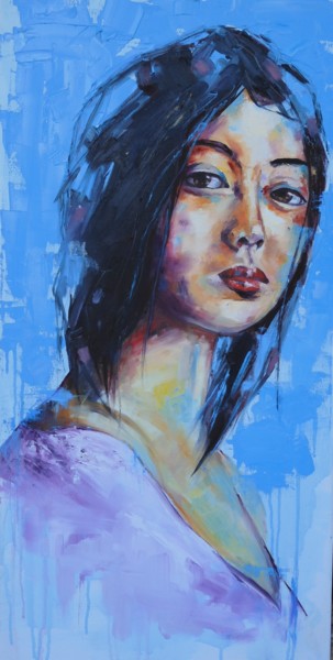 Painting titled "Je suis comme je su…" by Marie Granger (Mahé), Original Artwork, Oil