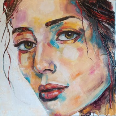 Peinture intitulée ""Je sais que tu sai…" par Marie Granger (Mahé), Œuvre d'art originale, Huile