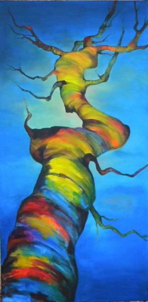 Vise le ciel 3 Peinture intitulée "Vise le ciel 3" par Marie Granger (Mahé), Œuvre d'art originale, Acrylique