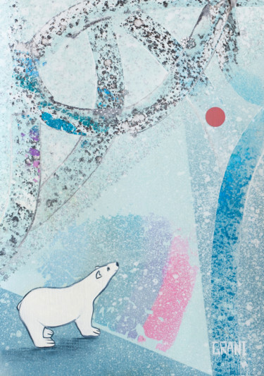 Картина под названием "Above the Arctic Ci…" - Nikita Grazhevskiy, Подлинное произведение искусства, Акрил Установлен на Дер…