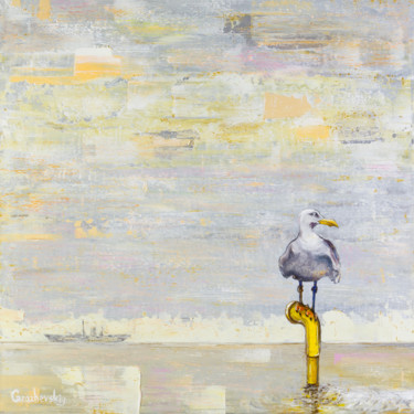 Pittura intitolato "Yellow Submarine" da Nikita Grazhevskiy, Opera d'arte originale, Olio Montato su Telaio per barella in l…