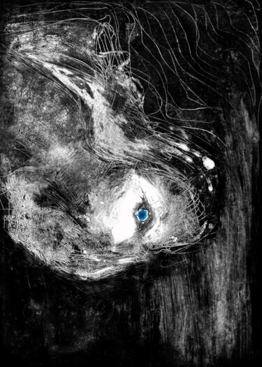 Отпечатки и Гравюры под названием "Into the night" - Granishka, Подлинное произведение искусства, Монотип Установлен на Друг…