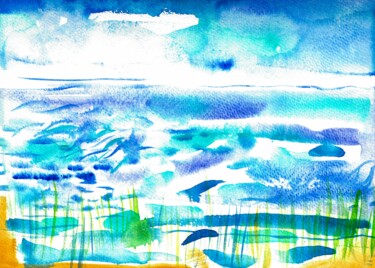 Peinture intitulée "Have you seen the s…" par Granishka, Œuvre d'art originale, Aquarelle