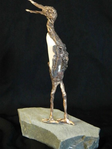 Sculpture intitulée "unpeusaurus sans pl…" par Venner Fanch, Œuvre d'art originale, Métaux