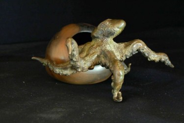 Escultura titulada "pieuvre dite morgaz" por Venner Fanch, Obra de arte original, Metales