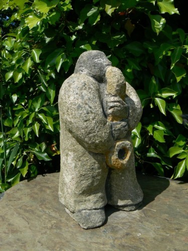 Sculpture intitulée "JAZZMAN EN SOLO" par Venner Fanch, Œuvre d'art originale, Pierre