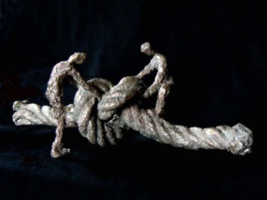 Sculpture titled "NOEUD GORDIEN" by Venner Fanch, Original Artwork, Metals