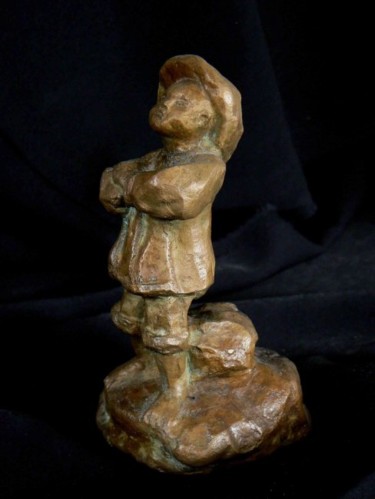 Sculpture intitulée "ENFANT DE PENMARC'H" par Venner Fanch, Œuvre d'art originale, Métaux