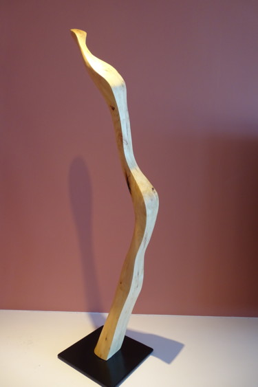 Skulptur mit dem Titel "Stargazing." von Grant Preston, Original-Kunstwerk, Holz