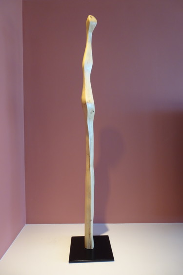 Sculpture intitulée "Paying attention." par Grant Preston, Œuvre d'art originale, Bois