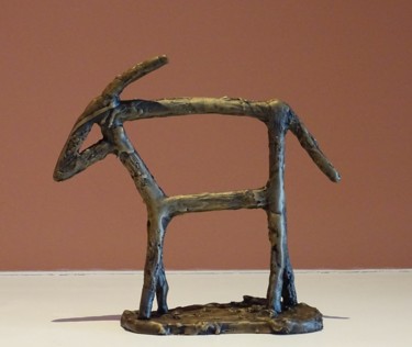 Skulptur mit dem Titel "Buck 3" von Grant Preston, Original-Kunstwerk, Bronze