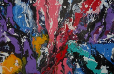 Painting titled "Colour parade." by Grant Preston, Original Artwork, Acrylic