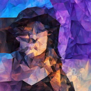 Digital Arts με τίτλο "THE MAN WITH THE HA…" από Graphicnoir, Αυθεντικά έργα τέχνης, Εικόνα που δημιουργήθηκε με AI