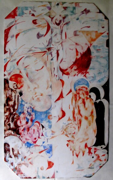 Pintura intitulada "On the cross" por Aleksei Barsukov, Obras de arte originais, Acrílico