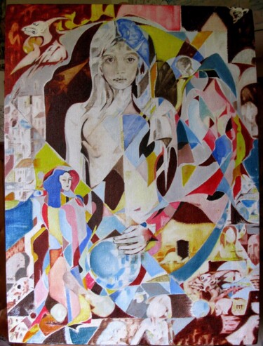 Schilderij getiteld "The Angel from the…" door Aleksei Barsukov, Origineel Kunstwerk, Olie