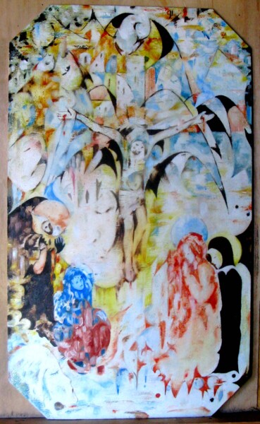 Pittura intitolato "On the cross (var.)" da Aleksei Barsukov, Opera d'arte originale, Olio