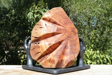 Sculpture titled "Soleil Couchant-aou…" by Gérard Amat, Original Artwork, Wood