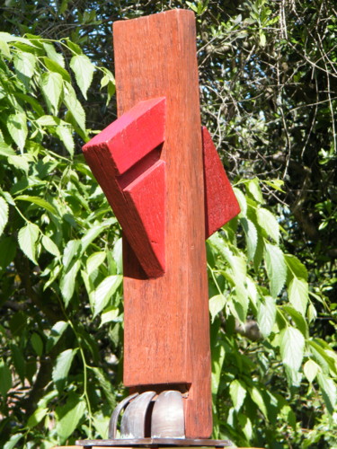 Skulptur mit dem Titel "Art Déco" von Gérard Amat, Original-Kunstwerk, Holz