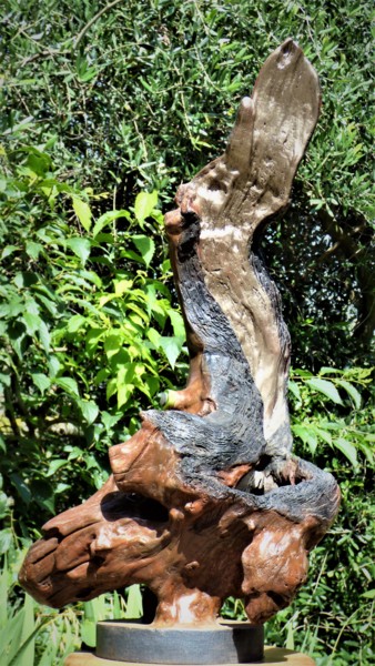 Скульптура под названием "Coup de Foudre" - Gérard Amat, Подлинное произведение искусства, Дерево