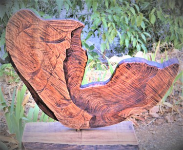 Sculpture titled "Le Patriarche" by Gérard Amat, Original Artwork, Wood