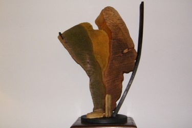 Sculptuur getiteld "Hyp'Nose" door Gérard Amat, Origineel Kunstwerk, Hout
