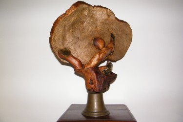 Skulptur mit dem Titel "les-anges-elus-nove…" von Gérard Amat, Original-Kunstwerk, Holz