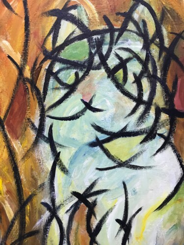 Drawing titled "My lovely cat" by Candy Hui, Original Artwork