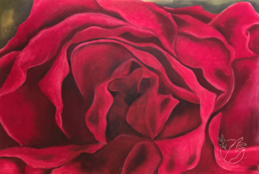 Malerei mit dem Titel "rose rouge.jpg" von Gratiana Joanna, Original-Kunstwerk, Pastell