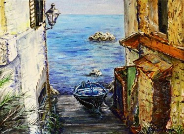 Painting titled "Chianalea - Scilla" by Grazia Calabrò, Original Artwork