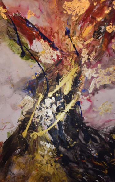 Картина под названием "EVANESCENT FIRE" - Grazia Golia (GRAGO), Подлинное произведение искусства, Акрил Установлен на Деревя…